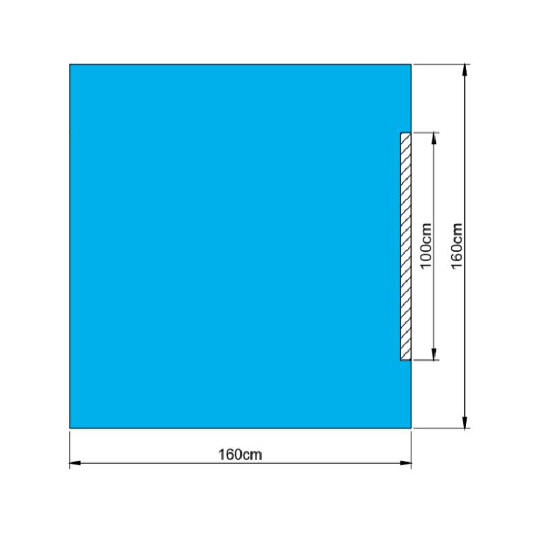 Покриття 160 см х160 см, з адгезивною смугою, довжина 100 см (СММС - 35г/м2), стерильне, одноразового використання NUREL®